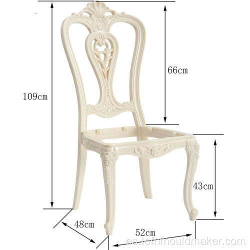 Silla de plástico abs asistida por gas de estilo europeo